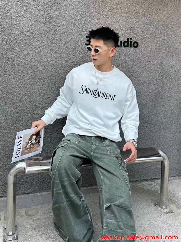 トレーナー 柔軟裏毛 ベーシック設計 通年対応 新作 SAINT LAURENT イヴ・サンローラン コピー