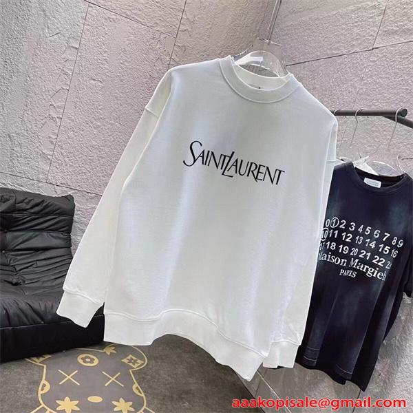 トレーナー 柔軟裏毛 ベーシック設計 通年対応 新作 SAINT LAURENT イヴ・サンローラン コピー