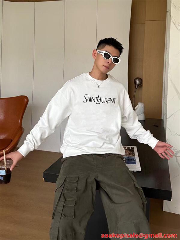 トレーナー 柔軟裏毛 ベーシック設計 通年対応 新作 SAINT LAURENT イヴ・サンローラン コピー