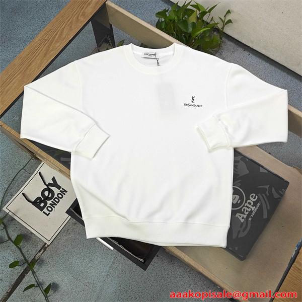 上品 刺繍 SAINT LAURENT イヴ・サンローラン コピー スウェット ゆったり 大人カジュアル 新作