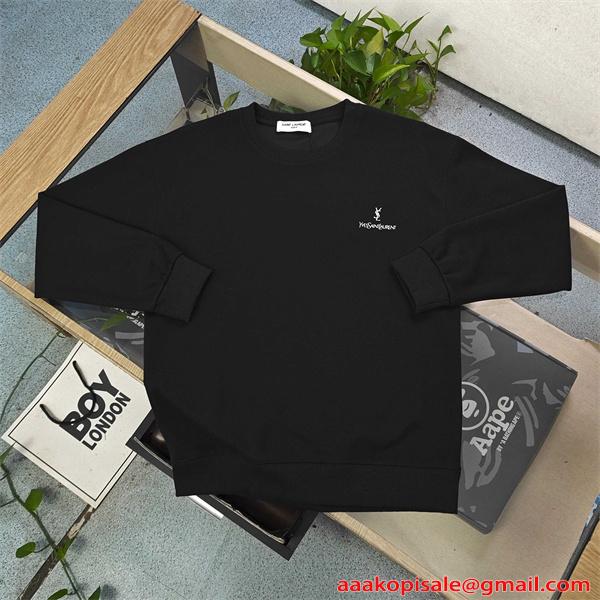 上品 刺繍 SAINT LAURENT イヴ・サンローラン コピー スウェット ゆったり 大人カジュアル 新作