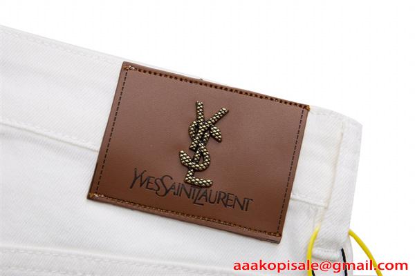 刺繍 デニムパンツ 立体縫製 ストレート 注目新作 SAINT LAURENT イヴ・サンローラン コピー