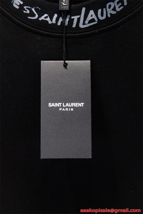 SAINT LAURENT イヴ・サンローラン コピー プリント トレーナー 厚手 ミニマル スタイリッシュ 定番