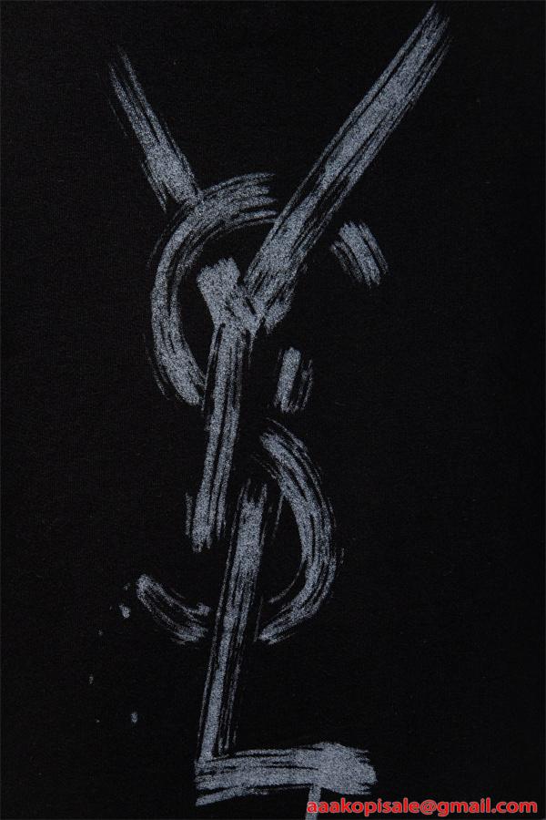 SAINT LAURENT イヴ・サンローラン コピー プリント トレーナー 厚手 ミニマル スタイリッシュ 定番