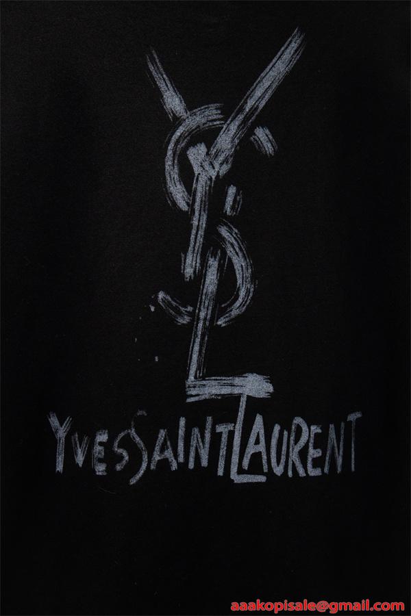 SAINT LAURENT イヴ・サンローラン コピー プリント トレーナー 厚手 ミニマル スタイリッシュ 定番