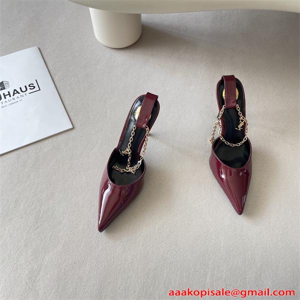 華やか演出 ハイヒール 光沢素材 8.0CMヒール 高級感漂う SAINT LAURENT イヴ・サンローラン コピー