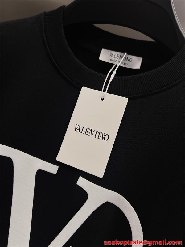 洗練 プリント トレーナー 柔軟裏毛  プレミアム VALENTINO ヴァレンティノ コピー