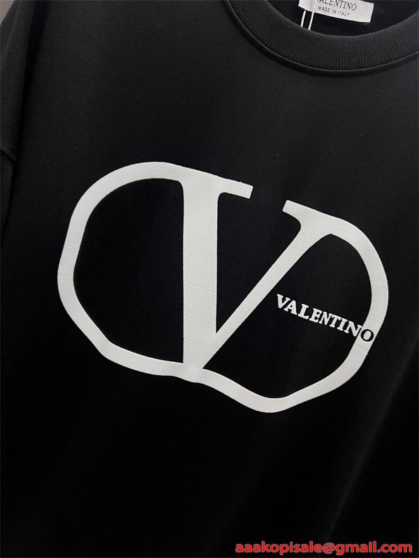 洗練 プリント トレーナー 柔軟裏毛  プレミアム VALENTINO ヴァレンティノ コピー