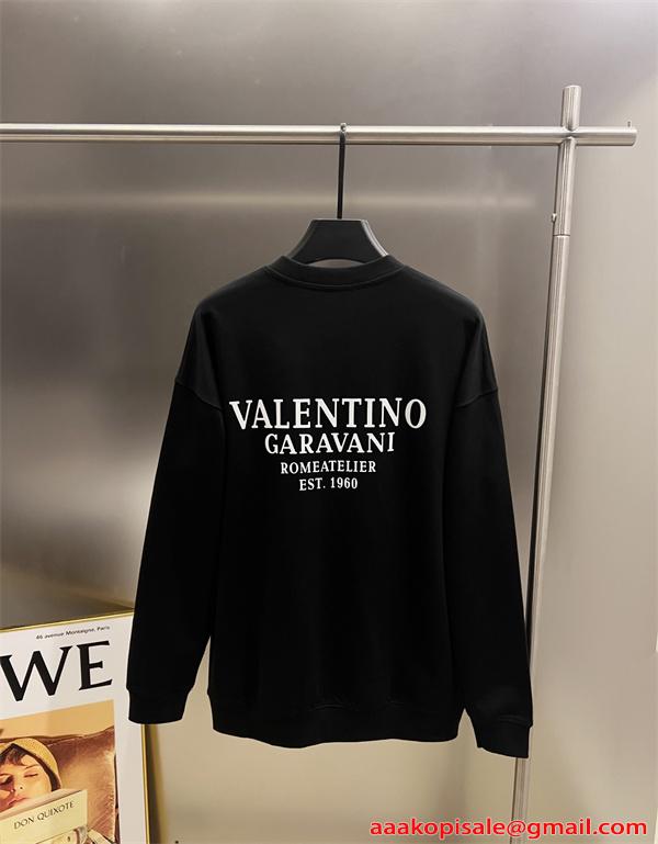 洗練 プリント トレーナー 柔軟裏毛  プレミアム VALENTINO ヴァレンティノ コピー