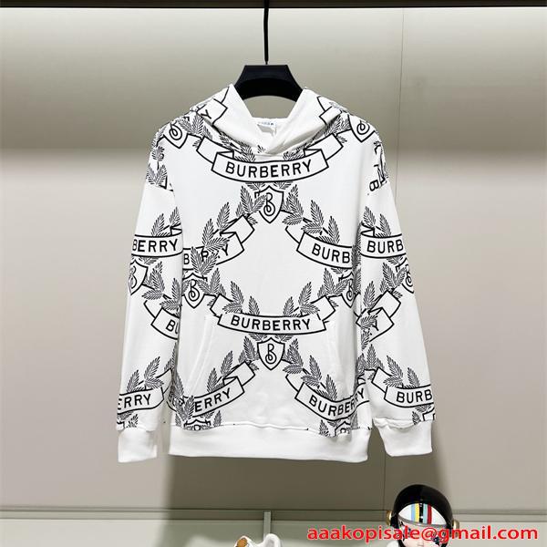 存在感抜群 パーカー プリント 柔軟裏毛 秋冬新作 BURBERRY バーバリー コピー