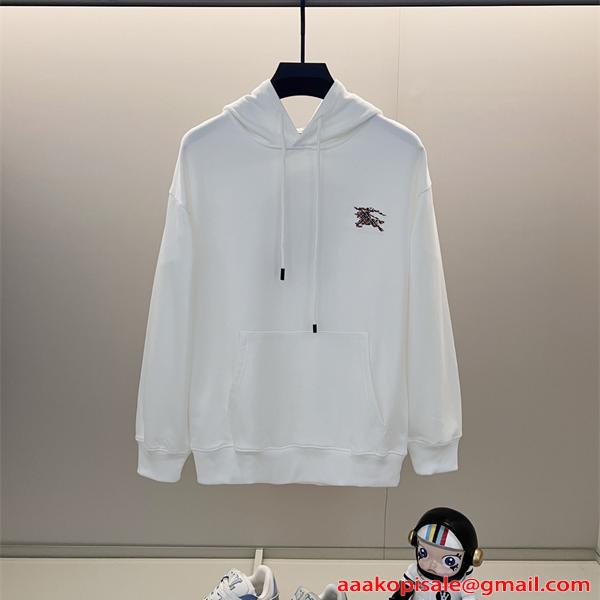 2026新作 上品 刺繍 BURBERRY バーバリー コピー パーカー 柔軟裏毛 ゆったり