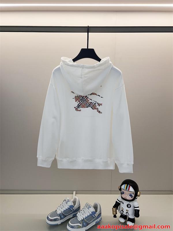 2026新作 上品 刺繍 BURBERRY バーバリー コピー パーカー 柔軟裏毛 ゆったり