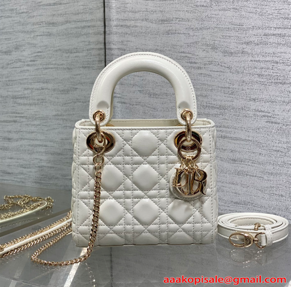 ins人気♥Classic Lady♥DIORディオールハンドバッグコピー2026トレンドホワイト色上品