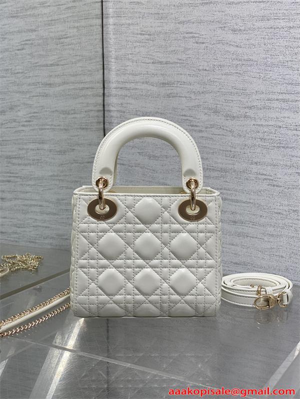 ins人気♥Classic Lady♥DIORディオールハンドバッグコピー2026トレンドホワイト色上品