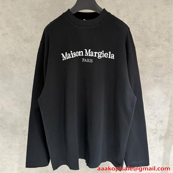 Maison Margiela メゾン マルジェラ コピー 上質素材 刺繍 長袖Tシャツ 軽量設計 シンプル 定番人気