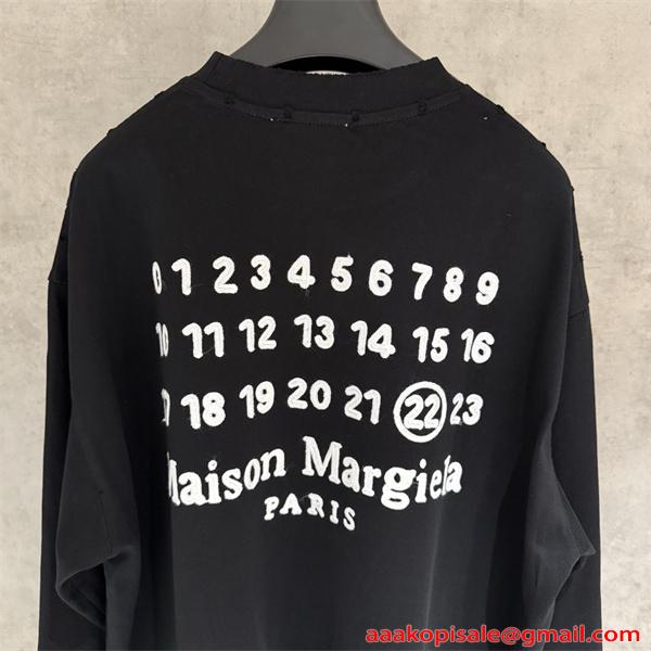 Maison Margiela メゾン マルジェラ コピー 上質素材 刺繍 長袖Tシャツ 軽量設計 シンプル 定番人気