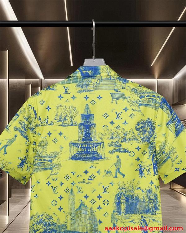 LOUIS VUITTON ルイヴィトン コピー 存在感抜群 プリント 半袖シャツ 軽量 通気性 2026春新作