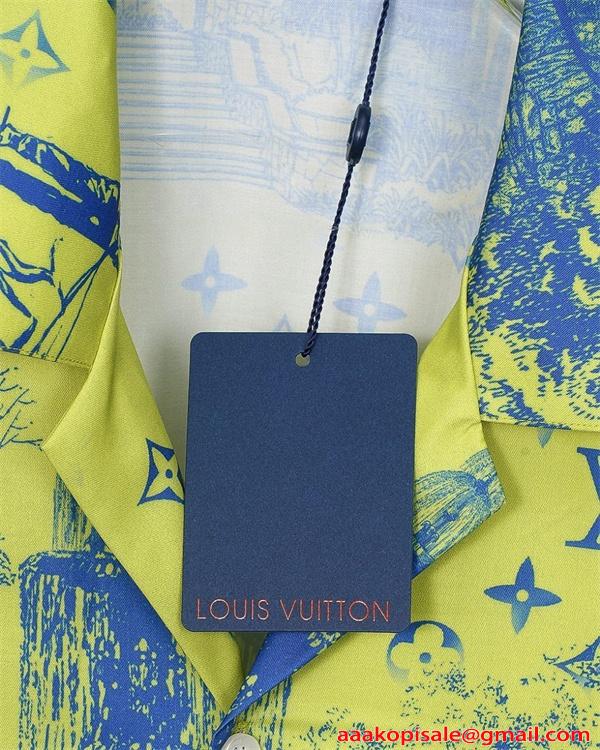 LOUIS VUITTON ルイヴィトン コピー 存在感抜群 プリント 半袖シャツ 軽量 通気性 2026春新作