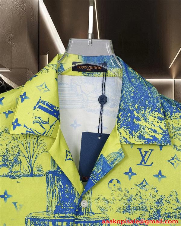 LOUIS VUITTON ルイヴィトン コピー 存在感抜群 プリント 半袖シャツ 軽量 通気性 2026春新作