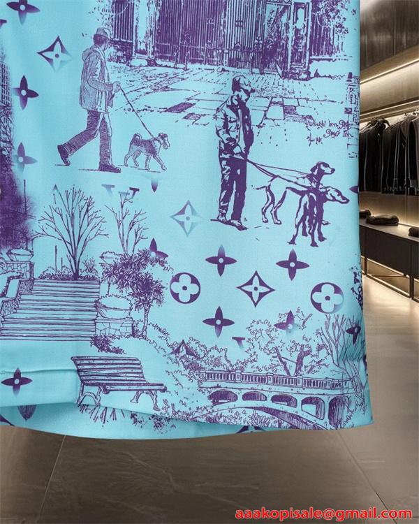 半袖シャツ 爽やか 配色美 シルエット綺麗 トレンド感 LOUIS VUITTON ルイヴィトン スーパーコピー