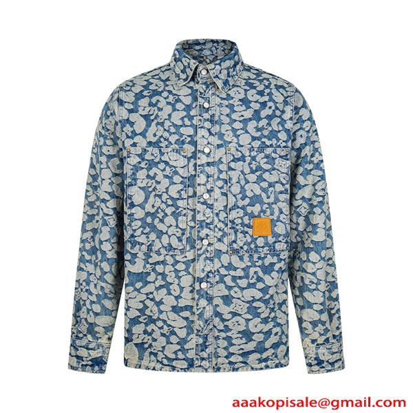 デニム シャツ 厚手生地 ポケット ストリート映え 注目新作 LOUIS VUITTON ルイヴィトン コピー