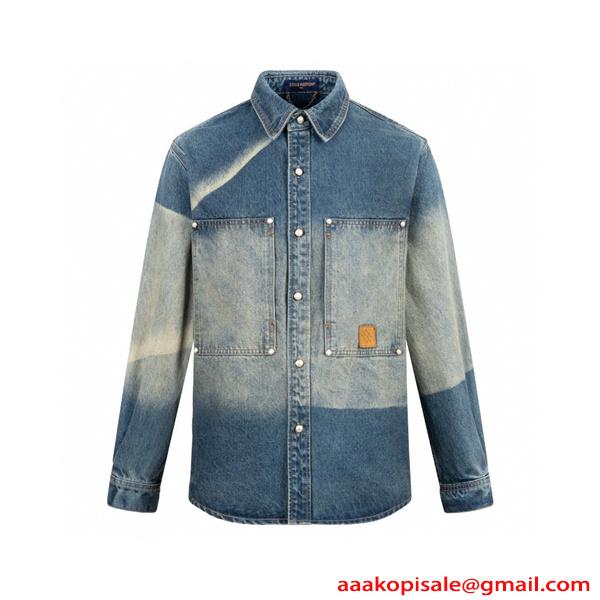 LOUIS VUITTON ルイヴィトン コピー デニムシャツ ポケット 存在感抜群 2026新作 プレミアム