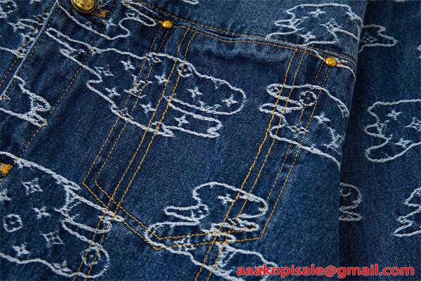 デニムジャケット 春秋 厚手 丈夫 ストリート 韓国風 人気 LOUIS VUITTON ルイヴィトン コピー