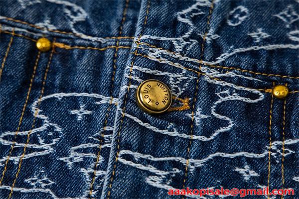 デニムジャケット 春秋 厚手 丈夫 ストリート 韓国風 人気 LOUIS VUITTON ルイヴィトン コピー