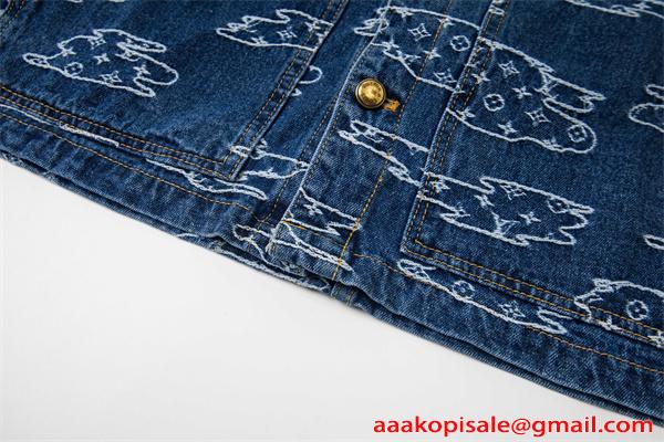 デニムジャケット 春秋 厚手 丈夫 ストリート 韓国風 人気 LOUIS VUITTON ルイヴィトン コピー