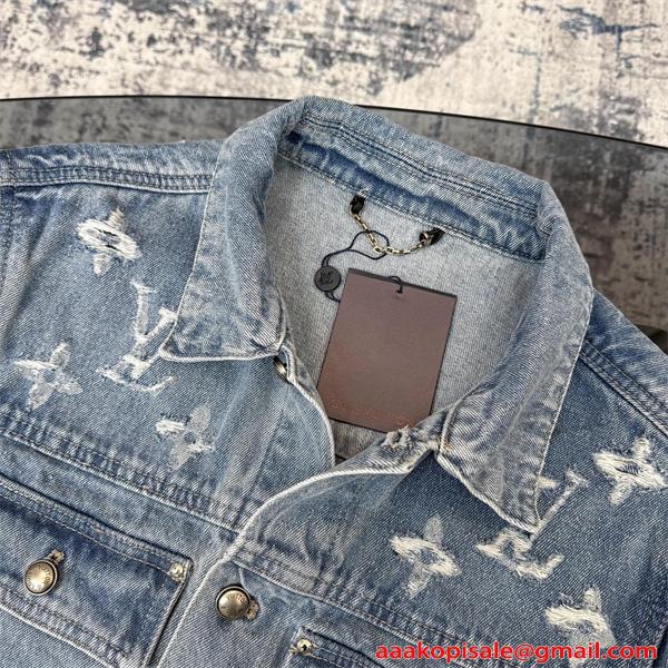 LOUIS VUITTON ルイヴィトン コピー デニムブルゾン 春秋 カジュアル おしゃれ ゆったり トレンド