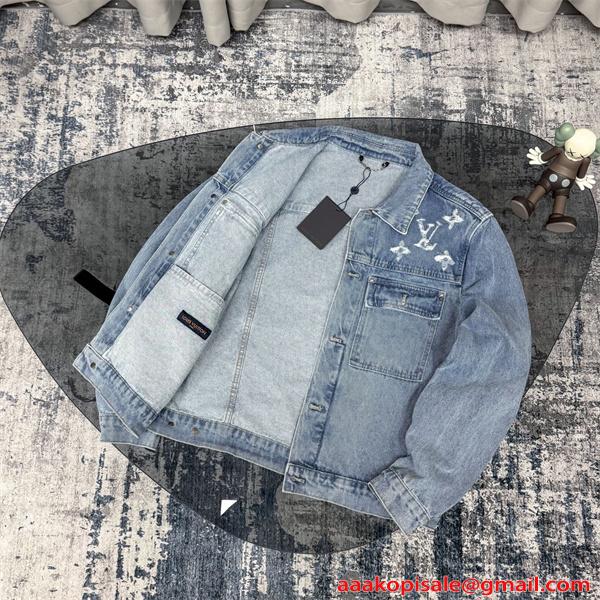 LOUIS VUITTON ルイヴィトン コピー デニムブルゾン 春秋 カジュアル おしゃれ ゆったり トレンド