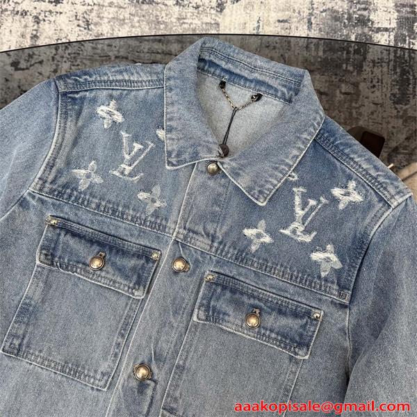 LOUIS VUITTON ルイヴィトン コピー デニムブルゾン 春秋 カジュアル おしゃれ ゆったり トレンド