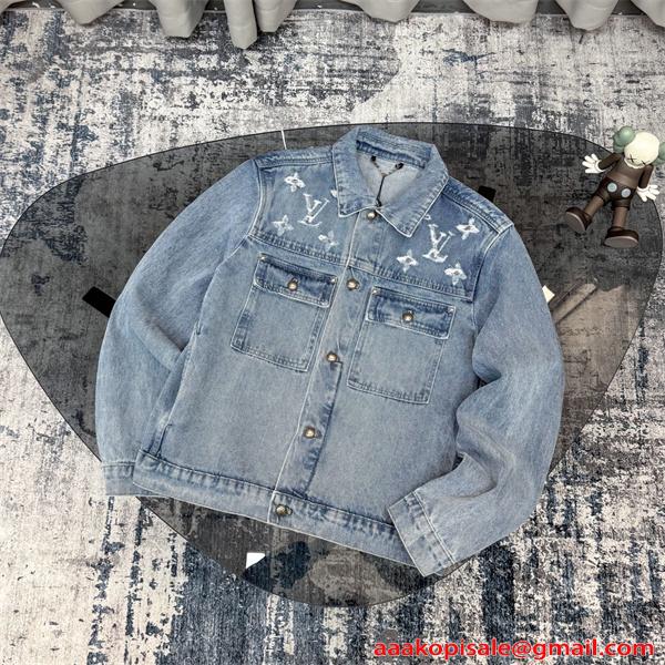 LOUIS VUITTON ルイヴィトン コピー デニムブルゾン 春秋 カジュアル おしゃれ ゆったり トレンド