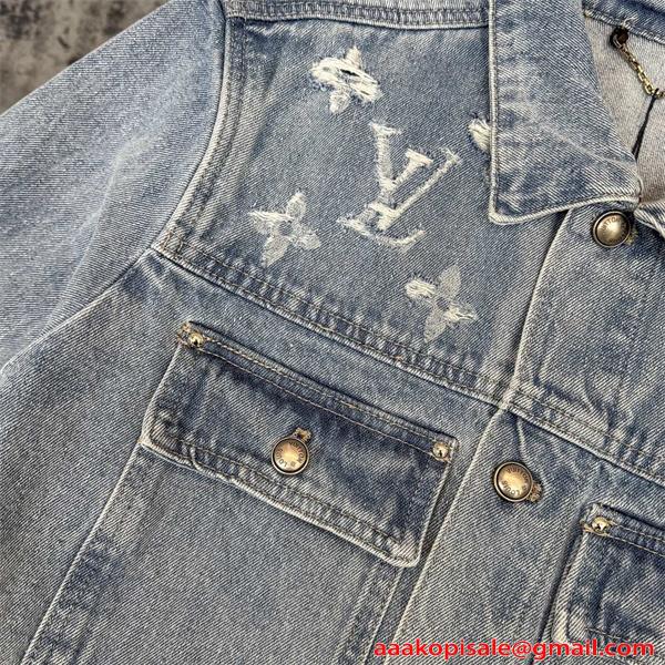 LOUIS VUITTON ルイヴィトン コピー デニムブルゾン 春秋 カジュアル おしゃれ ゆったり トレンド