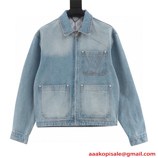 メンズ デニムジャケット 春秋 ゆったり 大きいサイズ 売れ筋 LOUIS VUITTON ルイヴィトン コピー
