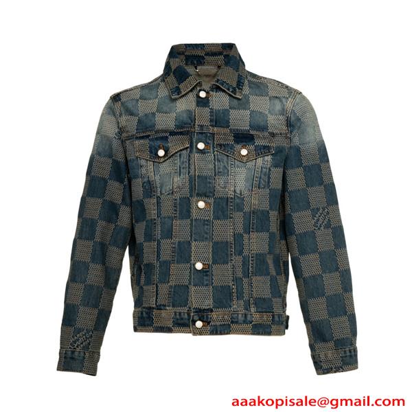 ジャン デニムジャケット 秋 春 厚手 ストリート 人気 定番 LOUIS VUITTON ルイヴィトン コピー