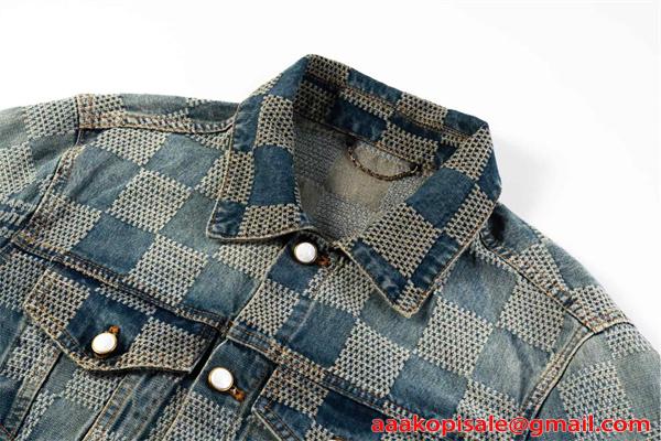 ジャン デニムジャケット 秋 春 厚手 ストリート 人気 定番 LOUIS VUITTON ルイヴィトン コピー