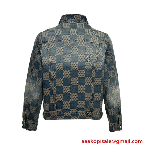 ジャン デニムジャケット 秋 春 厚手 ストリート 人気 定番 LOUIS VUITTON ルイヴィトン コピー