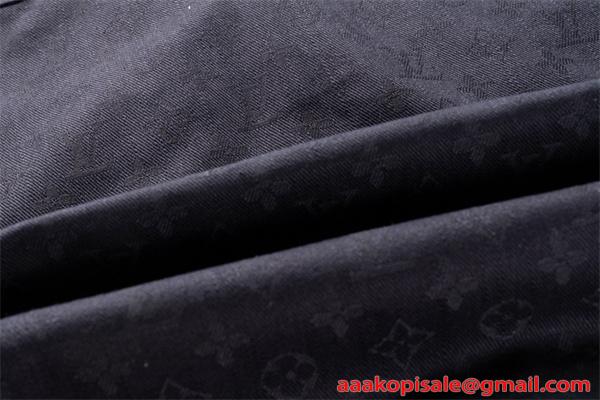 メンズ LOUIS VUITTON ルイヴィトン コピー デニムジャケット ブラック 秋 春 カジュアル シンプル