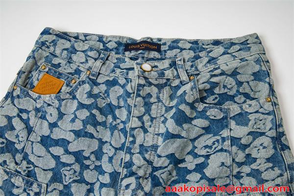 デニムパンツ ワイドパンツ 春夏秋 ジーンズ 人気 LOUIS VUITTON ルイヴィトン スーパーコピー