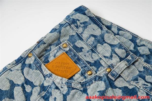 デニムパンツ ワイドパンツ 春夏秋 ジーンズ 人気 LOUIS VUITTON ルイヴィトン スーパーコピー