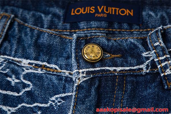 ジーンズ LOUIS VUITTON ルイヴィトン スーパーコピー デニムパンツ 春秋 カジュアルトレンド