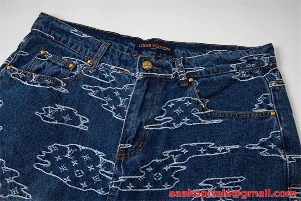 ジーンズ LOUIS VUITTON ルイヴィトン スーパーコピー デニムパンツ 春秋 カジュアルトレンド