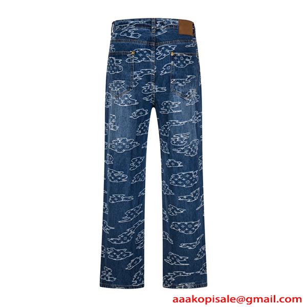 ジーンズ LOUIS VUITTON ルイヴィトン スーパーコピー デニムパンツ 春秋 カジュアルトレンド