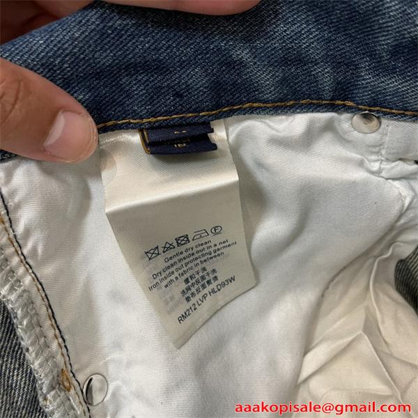 ワイドデニム カーゴパンツ 春秋 ジーンズ 切替 ストリート トレンド LOUIS VUITTON ルイヴィトン コピー