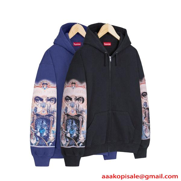 SUPREME シュプリーム コピー ジップパーカー 春 裏起毛 フーディー プリント 人気