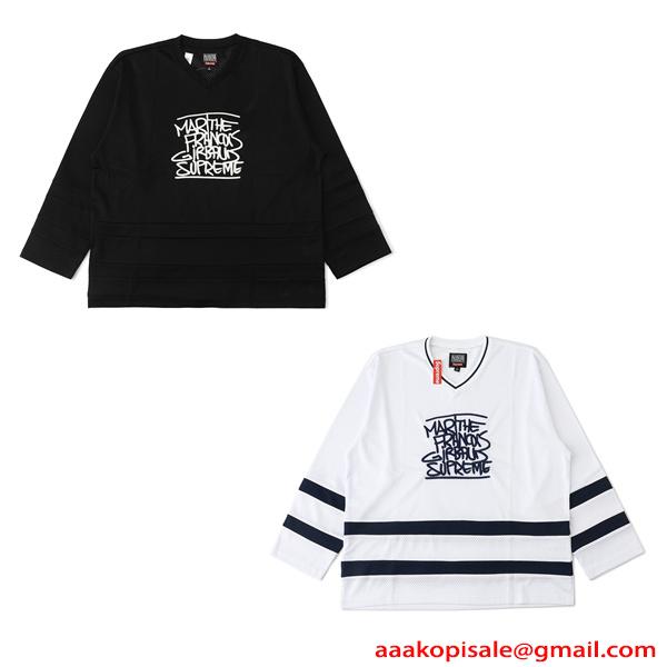 長袖Tシャツ 秋 春 ストリート ゆったり ロゴ風 カジュアル 人気 SUPREME シュプリーム コピー