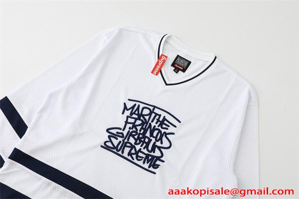 長袖Tシャツ 秋 春 ストリート ゆったり ロゴ風 カジュアル 人気 SUPREME シュプリーム コピー