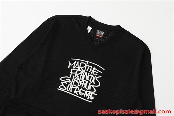 長袖Tシャツ 秋 春 ストリート ゆったり ロゴ風 カジュアル 人気 SUPREME シュプリーム コピー