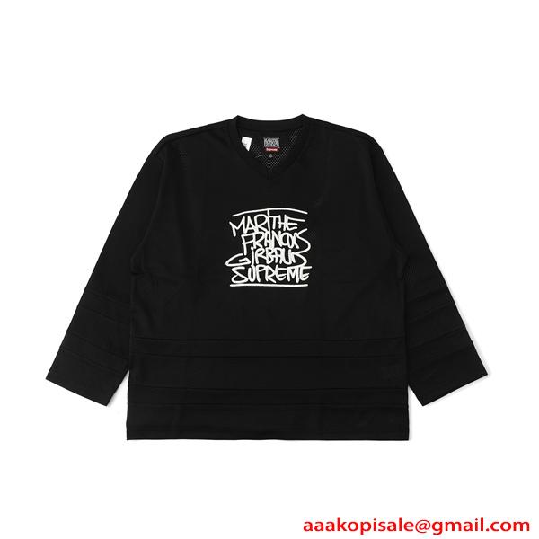 長袖Tシャツ 秋 春 ストリート ゆったり ロゴ風 カジュアル 人気 SUPREME シュプリーム コピー